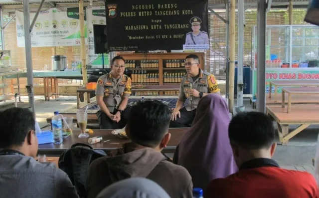 Dialog Mahasiswa Tangerang dan Polisi Bahas RUU KPK dan RKUHP