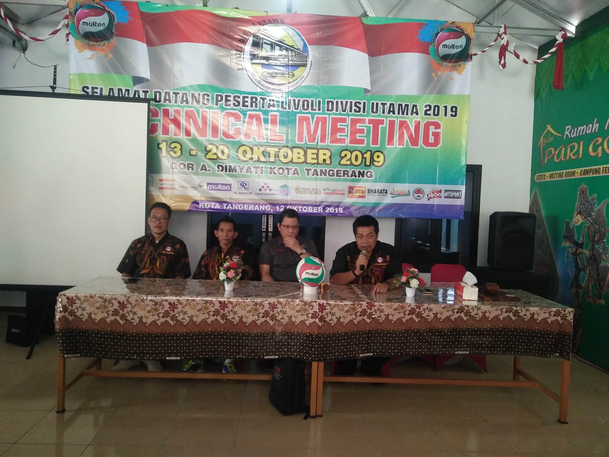 Livoli Divisi Utama, 13 Hingga 20 Oktober 2019 di GOR Dimyati Kota Tangerang