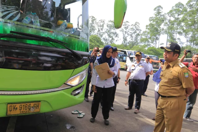 Libur Nataru, Ramp Check Dishub Kota Tangerang: 114 Kendaraan Layak Operasi 1 Balik Kandang