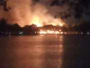 Warung Tepian Danau Situ Bulakan Terbakar