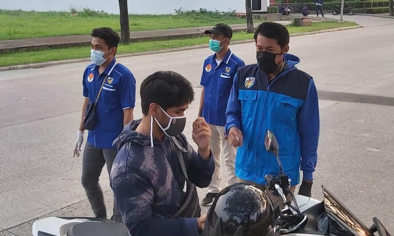 Dukung PSBB di Kota Tangerang, KNPI Sebar Tim di Titik Check Point