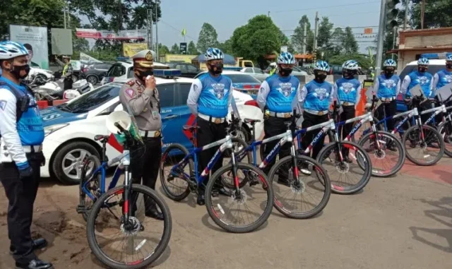 Operasi Zebra 2020, Satlantas Polrestro Tangerang Kota Terjunkan Tim Patroli Sepeda