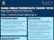 Wah, Disbudpar Kota Tangerang Salurkan Dana Hibah Bagi Usaha Hotel dan Restoran dari Kemenparekraf RI