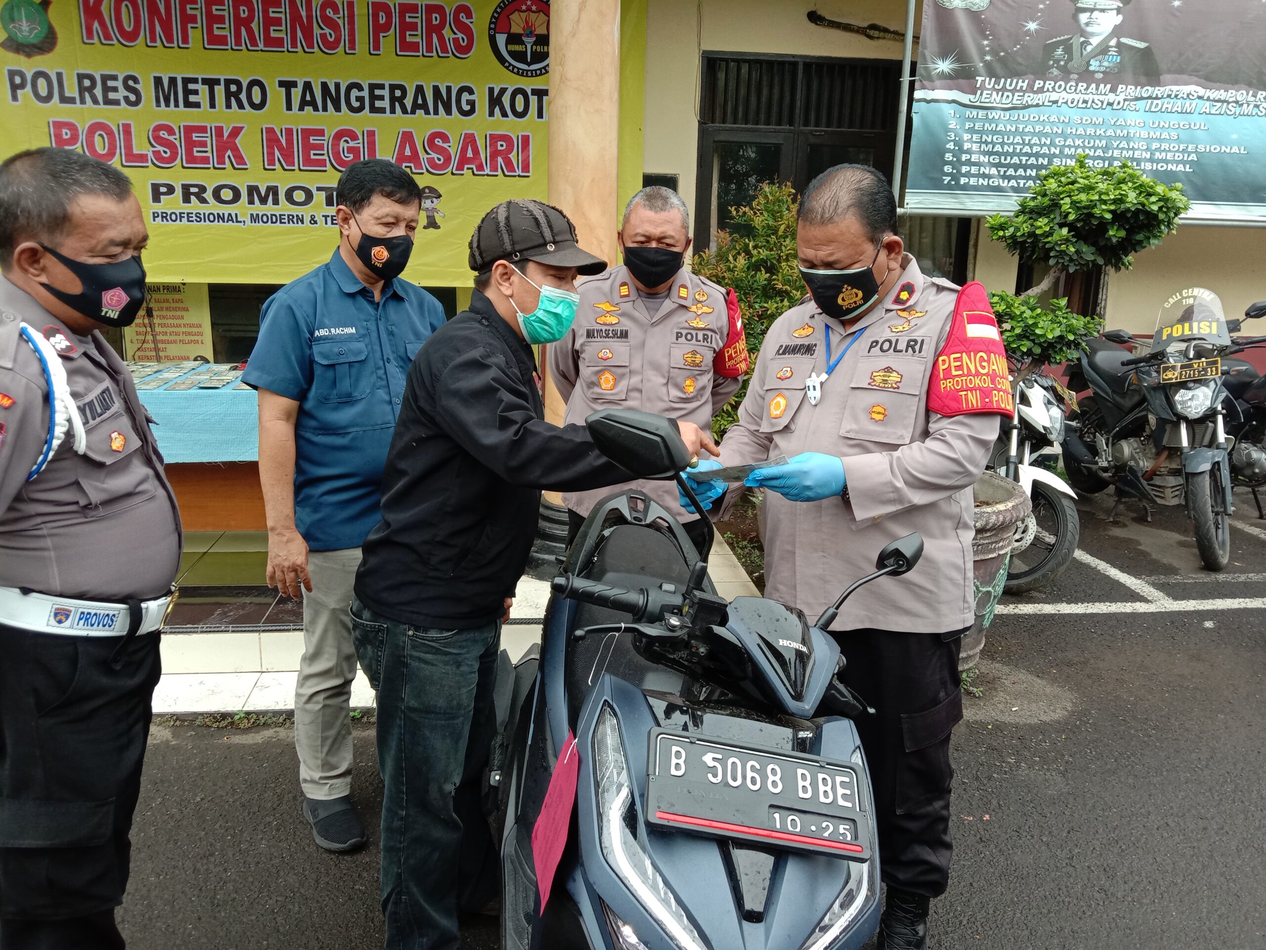 Polisi Sita Puluhan Motor Hasil Penipuan dan Penggelapan di Neglasari