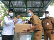 10.000 Face Shield Disebar Untuk Pengurus RW, Kelurahan dan Kecamatan se- Kota Tangerang