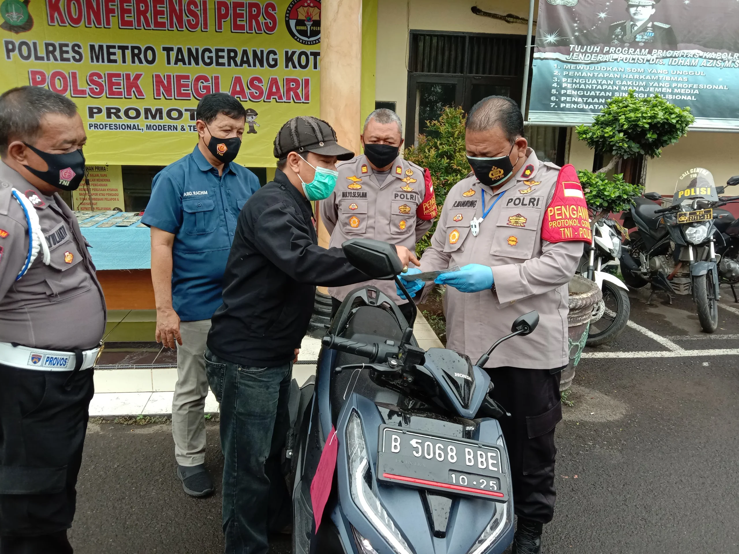 Polisi Sita Puluhan Motor Hasil Penipuan dan Penggelapan di Neglasari