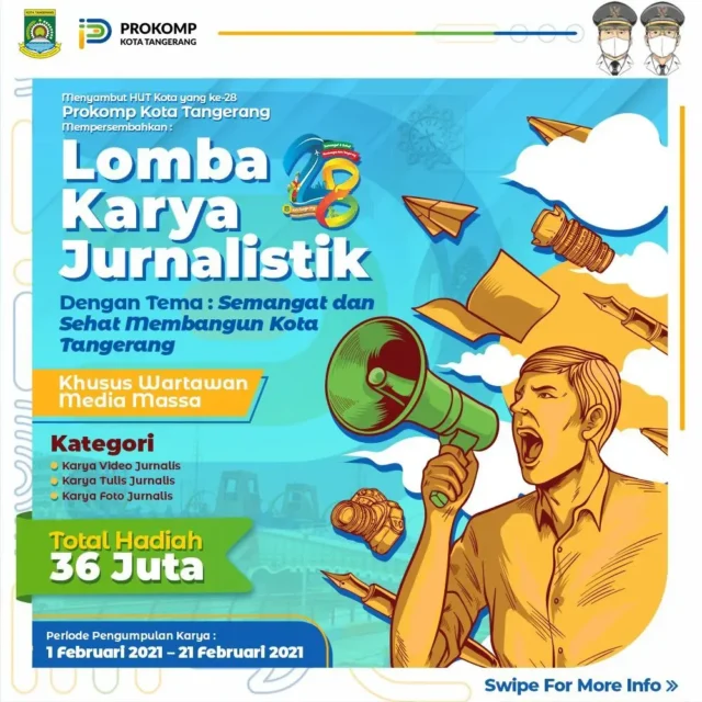 Lomba Karya Jurnalistik, Kreatifitas Sambut HUT ke- 28 Kota Tangerang