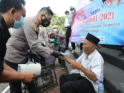 Sambut HPN 2021, Kapolresta Tangerang Bersama Jurnalis Bagikan 2.000 Masker dan Sembako