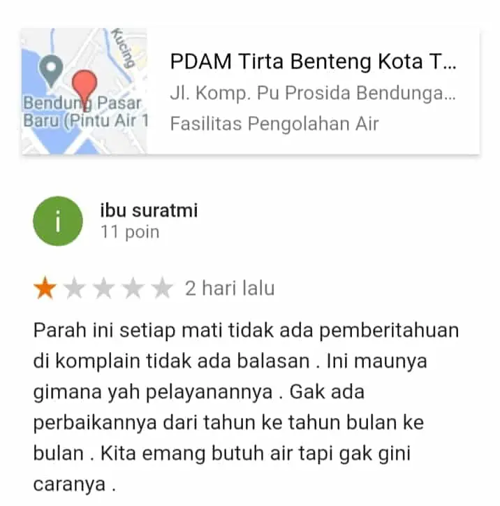 Tidak Bijak, PDAM TB Kota Tangerang Naikan Tarif Pelayanan Dimasa Pandemi