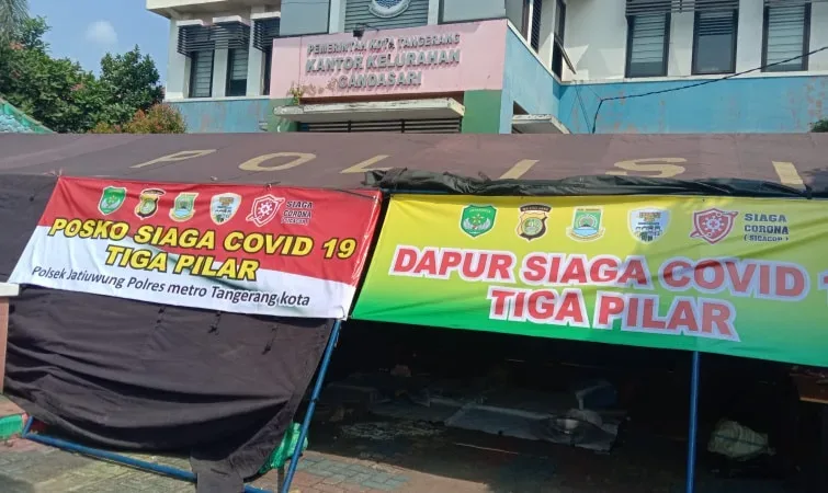 Lockdown Mikro Klaster RW Covid-19 di Gandasari, Polisi Dirikan Dapur Umum