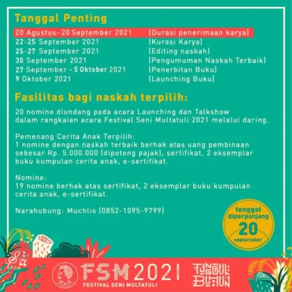 Festival Seni Multatuli 2021 Gelar Lomba Menulis Cerita Anak