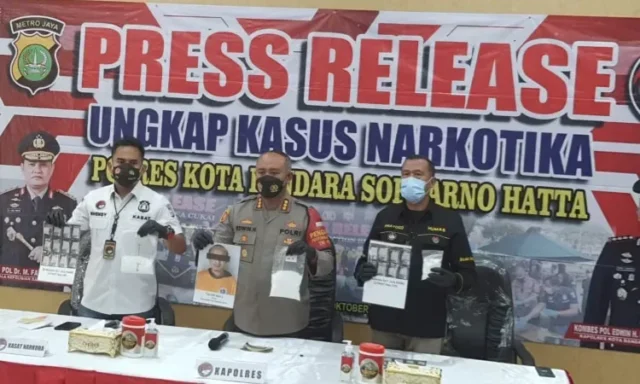 Sat Resnarkoba Bandara Soekarno-Hatta Amankan 3,2 Kilogram Sabu di Kota Tangerang