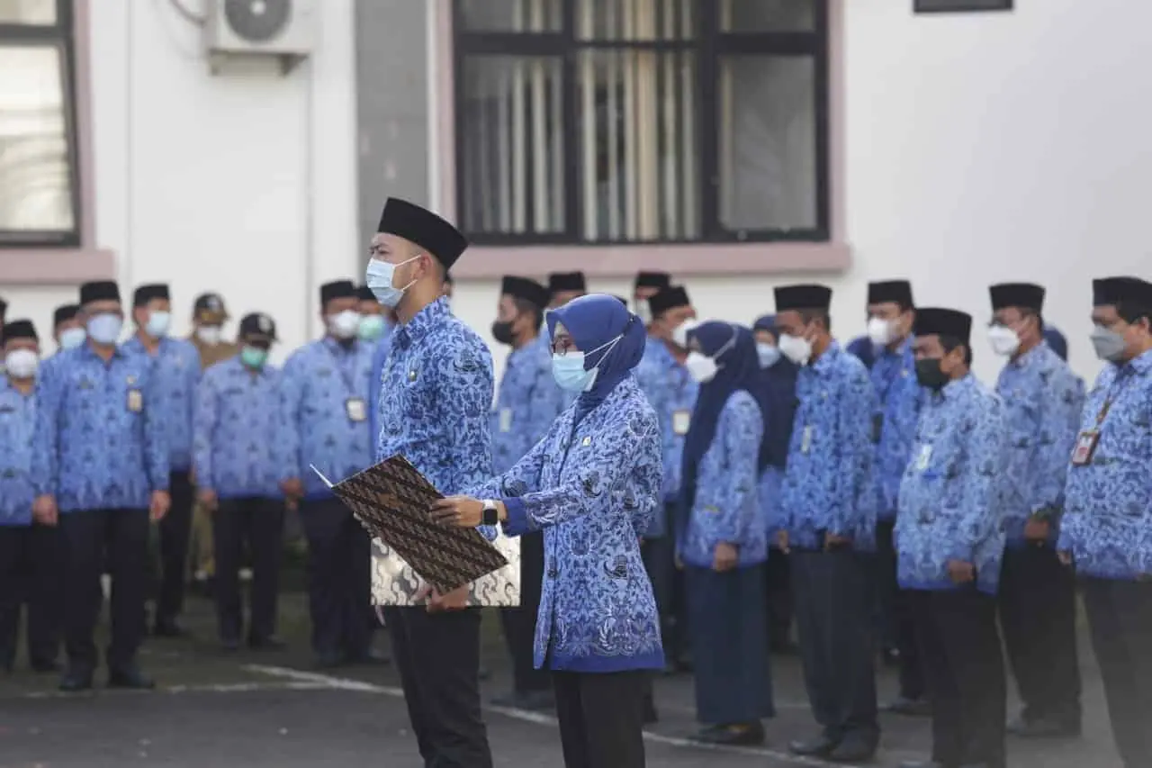 Upacara Peringatan HUT Korpri di Sekretariat Daerah (Setda), Senin (29/11/2021).