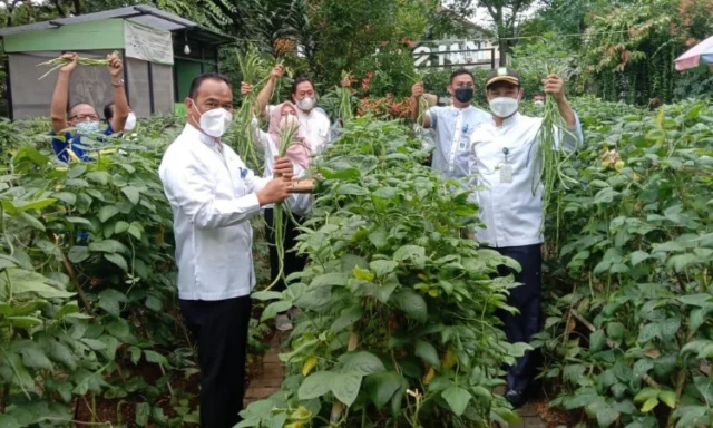 Wisata Edukasi Milik DLH Kota Tangerang Bagi-Bagi Hasil Panen ke Warga