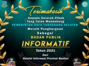 Tiga Tahun Berturut-turut Tangsel Raih Penghargaan Keterbukaan Informasi