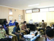 Rombongan Diskomsantik Kabupaten Pandeglang saat beraudiensi dengan jajaran Diskominfosatik Kabupaten Serang.