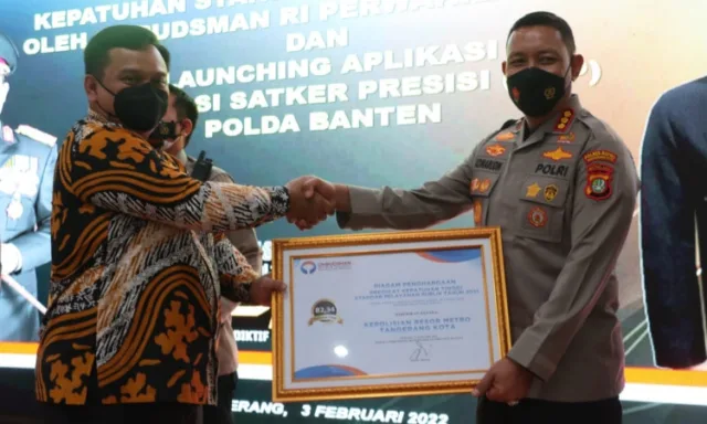 Polres Metro Tangerang Raih Predikat Zona Hijau Kepatuhan Standar Pelayanan Publik