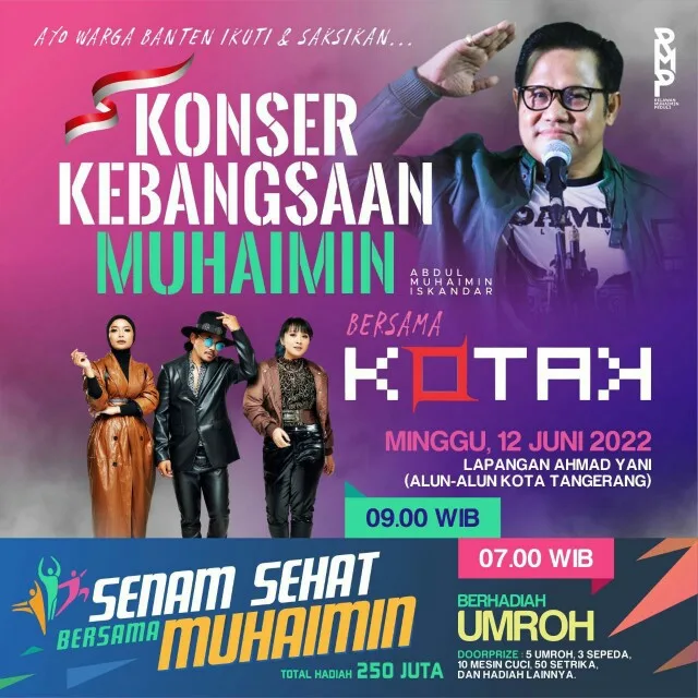 Poster Informasi Konser Kebangsaan Muhaimin.