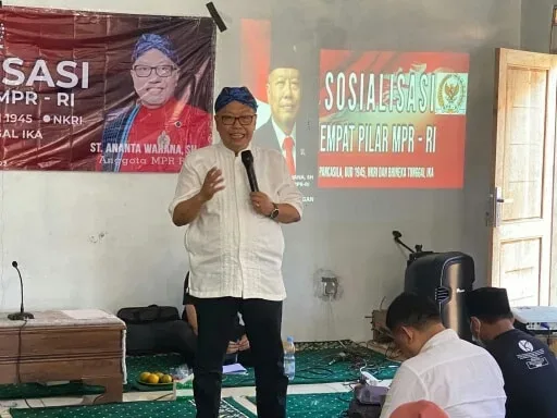 Ananta Wahana saat mensosialisasikan 4 Pilar MPR RI.