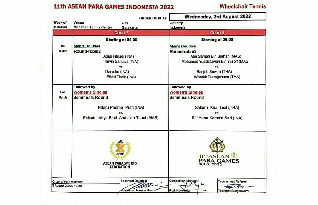 Jadwal Pertandingan.