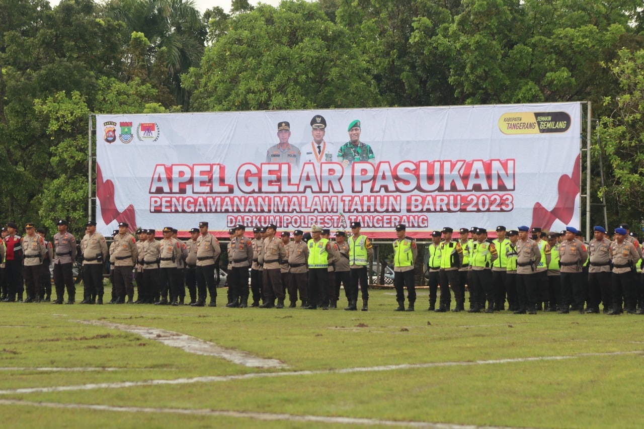 Jelang Malam Tahun Baru, Polresta Tangerang Gelar Apel Pengamanan Guna Antisipasi Konflik Sosial