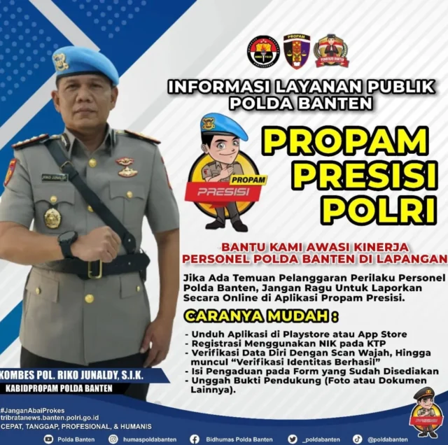 Polda Banten Launching Aplikasi Propam Presisi, Masyarakat Biar Gampang Laporkan Oknum