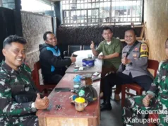 Bhabinkamtibmas Polsek Cikupa Polresta Tangerang Laksanakan Guyub TNI