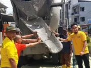 Sahabat Robinsar Caleg DPRD Cilegon Dapil IV Grogol-Pulomerak Perbaikan Akses Jalan Puri Krakatau Hijau