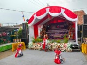 Kanit Samapta Polsek Baros Polresta Serang Kota Bersama Anggota Monitoring Kegiatan Festival Lomba Seni Siswa Nasional Se Kecamatan Baros