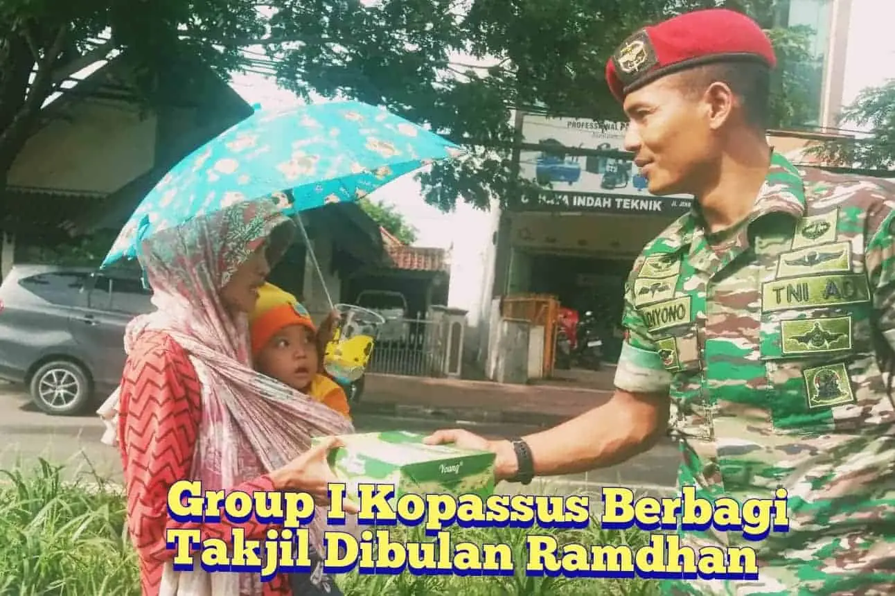 Bulan Ramadhan Group I Kopassus Serang Berbagi Takjil