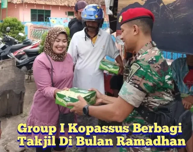 Bulan Ramadhan Group I Kopassus Serang Berbagi Takjil