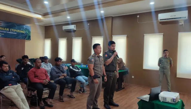 di Ruang Rapat Praja Wibawa II, Kantor Satpol PP Kabupaten tangerang, Foto. (Istimewa).