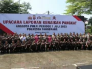 Kapolresta Tangerang Pimpin upacara kenaikan pangkat, Foto. (Istimewa)