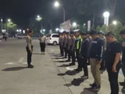 Anggota Sat Intelkam Polresta Tangerang melaksanakan Apel Malam piket Fungsi di Halaman Mapolresta Tangerang, Foto. (Istimewa)