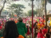 Warga Kuta Bumi Senam Bersama Pasar Niaga Kerta Raharja, Foto. (Istimewa)