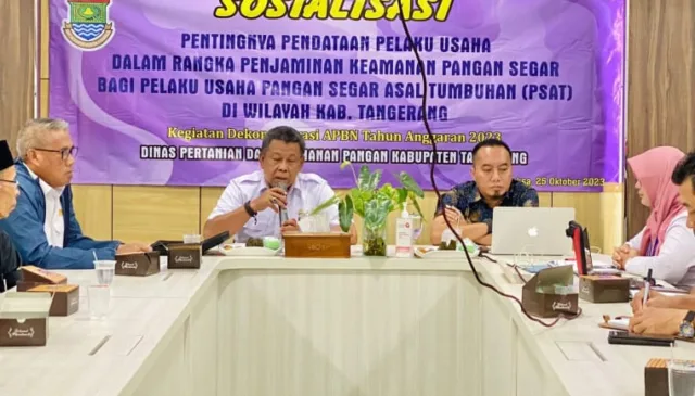 Dinas Pertanian dan Ketahanan Pangan (DPKP) Kabupaten Tangerang menggelar Sosialisasi pendataan, Foto. (Istimewa)