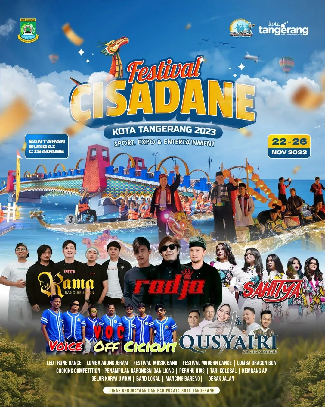 Terbuka Untuk Umum, Ayo! ke Festival Cisadane 2023 Mulai 22-26 November