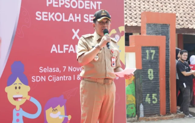 Penjabat (Pj) Bupati Tangerang Andi Ony menyambut baik dan mengapresiasi Sosialisasi Hidup Sehat oleh Alfamart dan PT Unilever, Foto. (Istimewa)