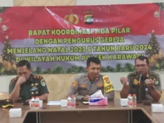 Jelang Natal 2024, Polisi Polsek Karawaci Gelar Rakor Tiga Pilar