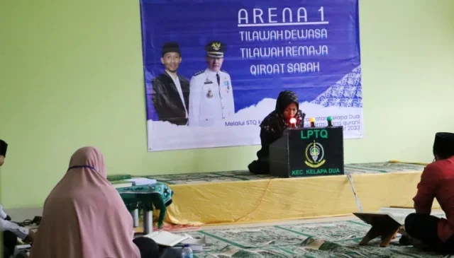 Kelapa Dua Dadang Sudrajat membuka Seleksi Tilawatil Qur'an (STQ) ke-XI tingkat kecamatan, Foto. (Istimewa)