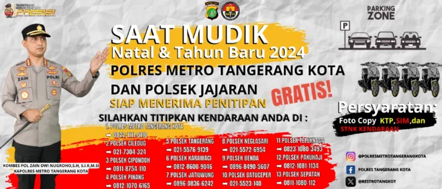 Aman Saat Mudik Nataru 2024, Polisi Buka Layanan Titip Kendaraan Gratis