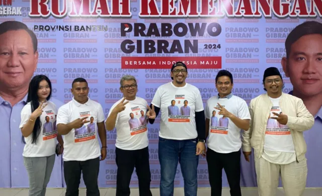 Raup Suara di Banten, Relawan Dirikan Rumah Kemenangan Prabowo-Gibran