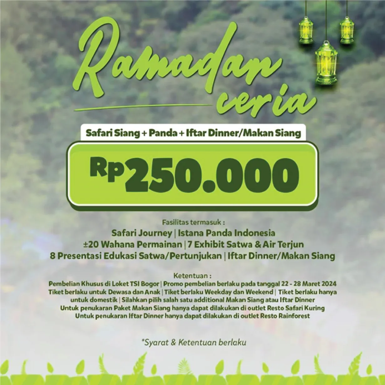 Promo Ramadan Ceria Masuk Taman Safari Bogor Hanya Rp250 Ribu