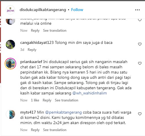 Keluhkan Layanan Disdukcapil Kab Tangerang, Netizen Mulai Ramai Mention Presiden dan Wapres Terpilih Prabowo-Gibran