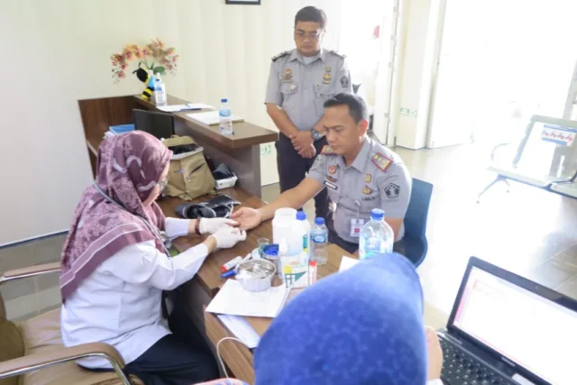 Wahyu Indarto, Kalapas Pemuda Kelas IIA Tangerang yang mengikuti kegiatan donor darah, Foto. (Istimewa)