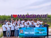 HIPMI Kabupaten Tangerang ikut jaga ekosistem pesisir Kabupaten Tangerang dengan gerakan tanam 1000 pohon mangrove, Foto. (Istimewa)