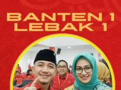 Mochamad Hasbi Asyidiki Jayabaya (Calon Bupati Lebak) dan Airin Rachmi Diany (Calon Gubernur Banten).