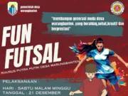 Fun Futsal yang diselenggarakan oleh Pemerintah Desa Warungbanten, pada Selasa (17/12/2024).