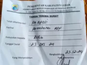 Surat Permohonan Audiensi RDP PABPDSI diabaikan oleh DPRD Kabupaten Lebak, pada Senin (30/12/2021).