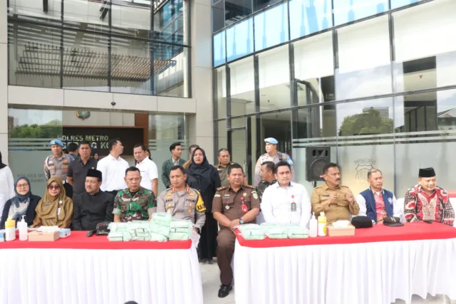 Kapolres Metro Tangerang Kota bersama Forkopimda Kota Tangerang, dihadiri kejaksaan kota tangerang dan Balai POM, Foto. (Istimewa).